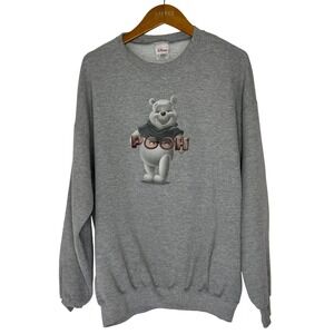 Vintage‎ Disney Store Pooh Bear Crew neck sweatshirt grey XL